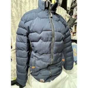 Raw Best‎ Classic Vouge Fashion Puffer Jacket / Coat Navy Blue Men's